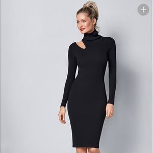 Venus Black Cut-out Sweater Dress